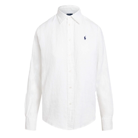 Polo Ralph Lauren Classic Fit Linen Skjorte, Hvid